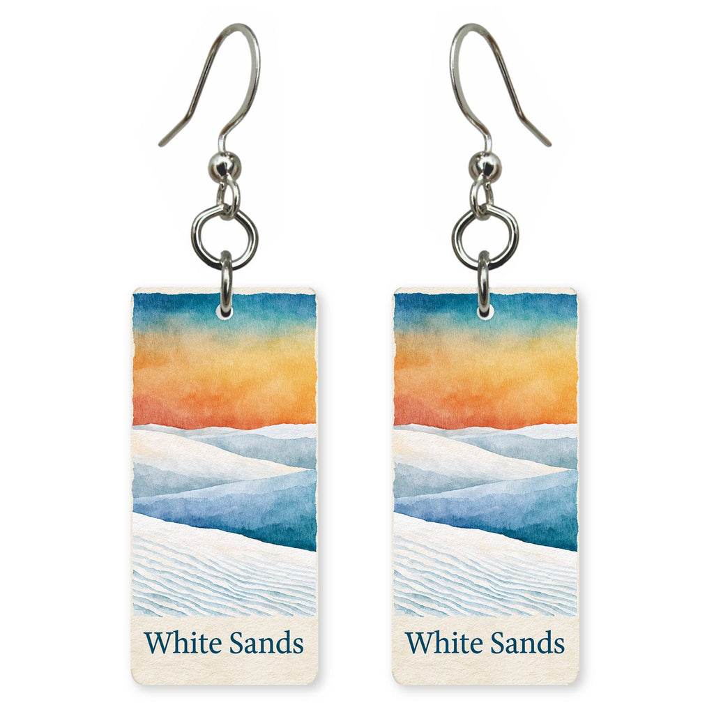 White Sands National Park — She's Choosing earrings, shown as a pair