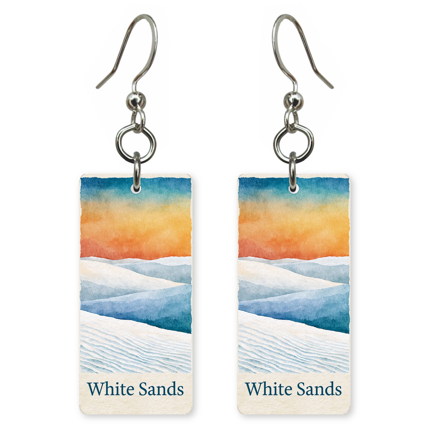 White Sands National Park — She's Choosing earrings, shown as a pair