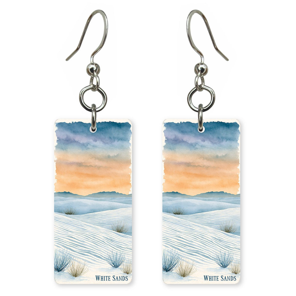 White Sands National Park — She's Choosing earrings, shown as a pair