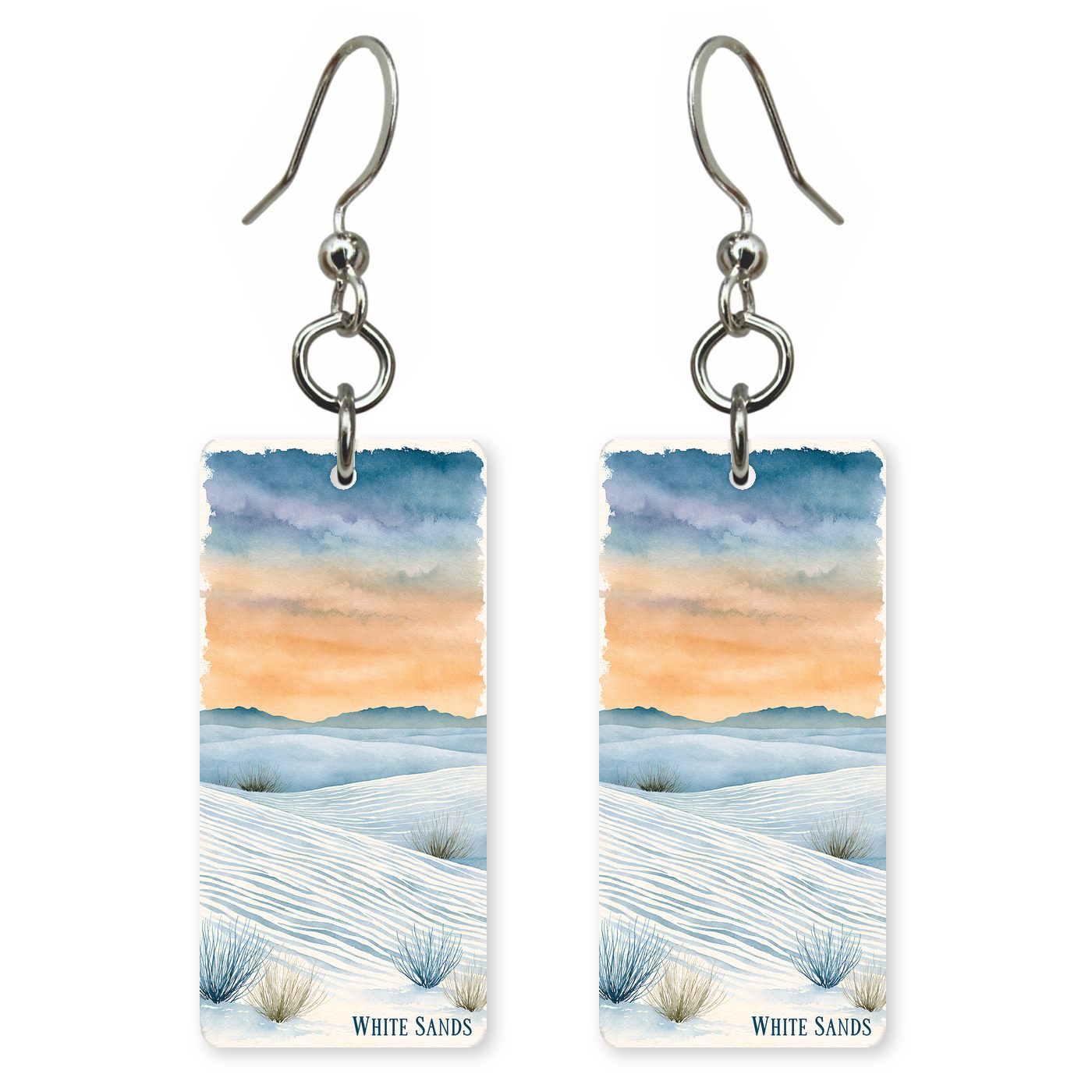White Sands National Park — She's Choosing earrings, shown as a pair