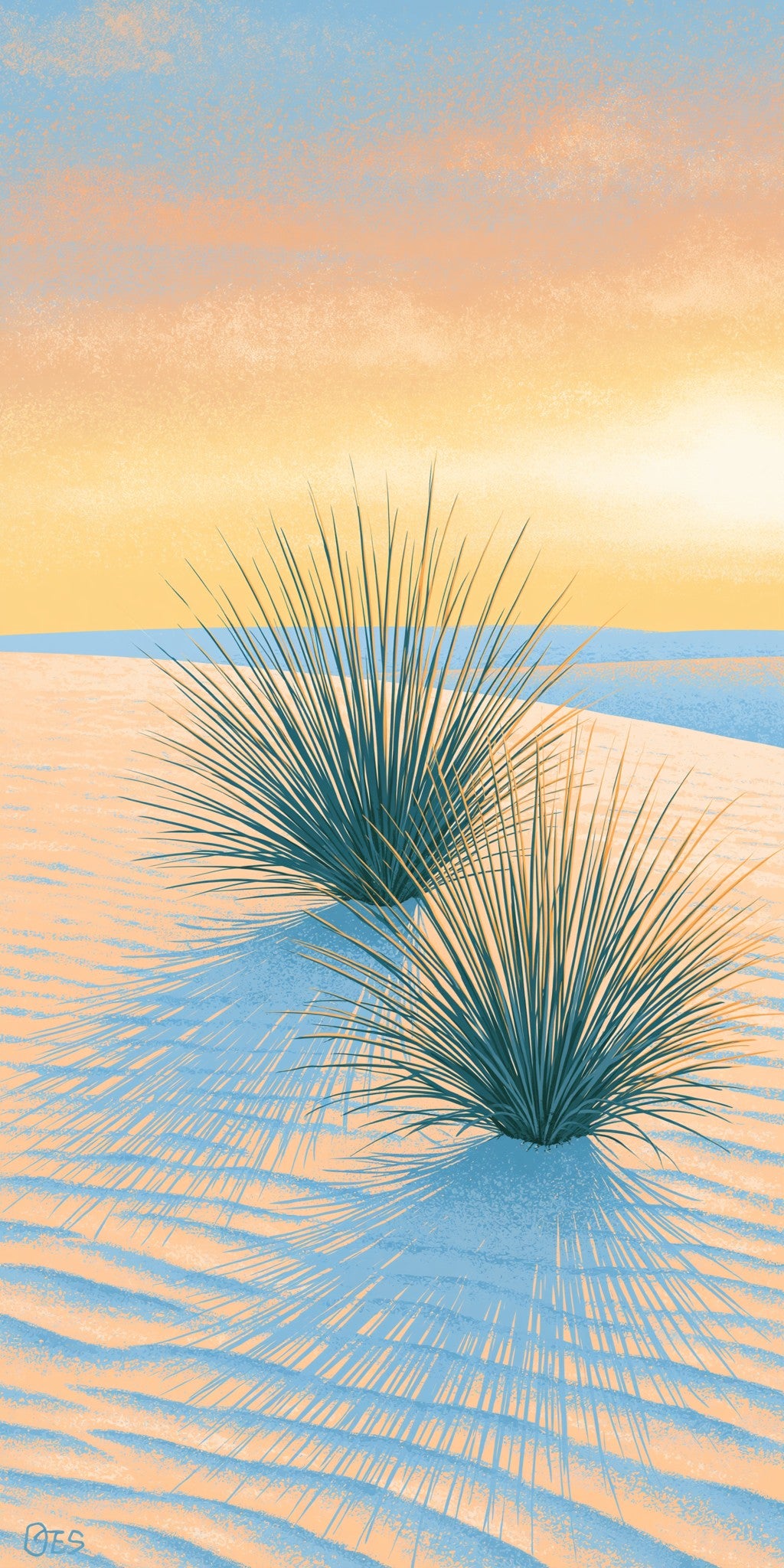 White Sands Dunes Golden — full design art