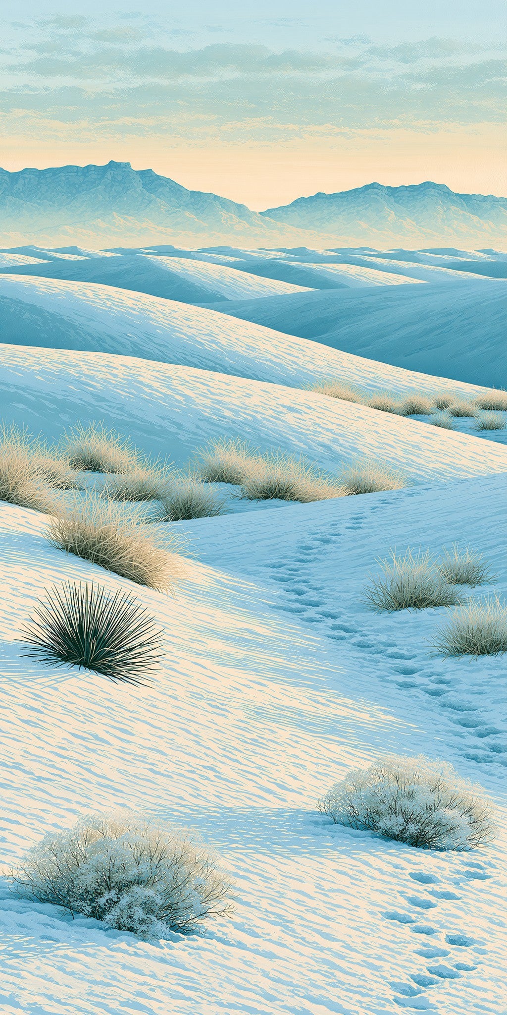 White Sands Dunes Golden — full design art