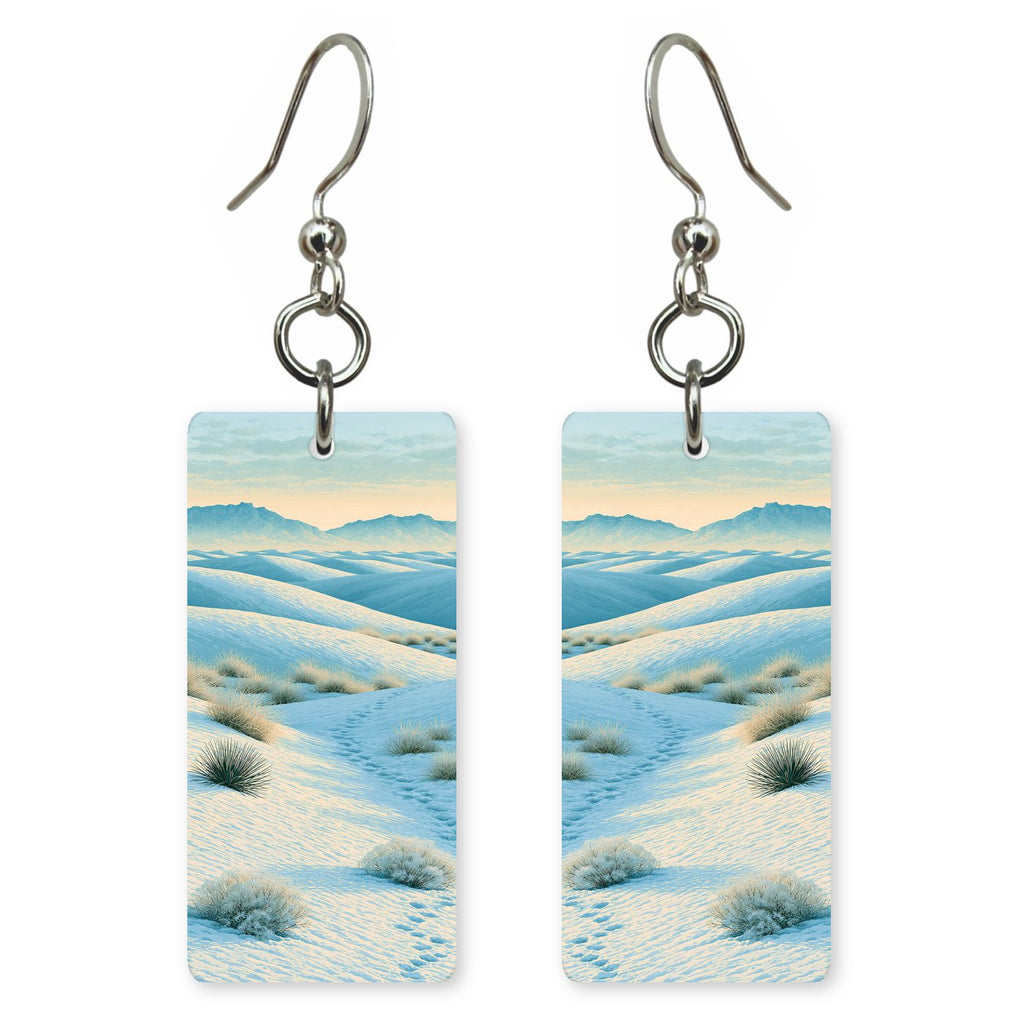 White Sands Dunes Golden — She's Choosing earrings, shown as a pair