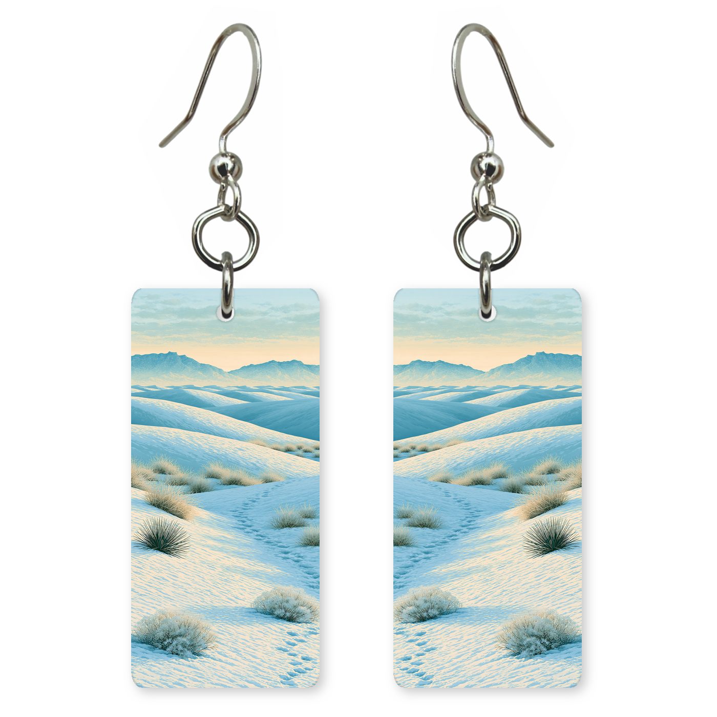 White Sands Dunes Golden — She's Choosing earrings, shown as a pair