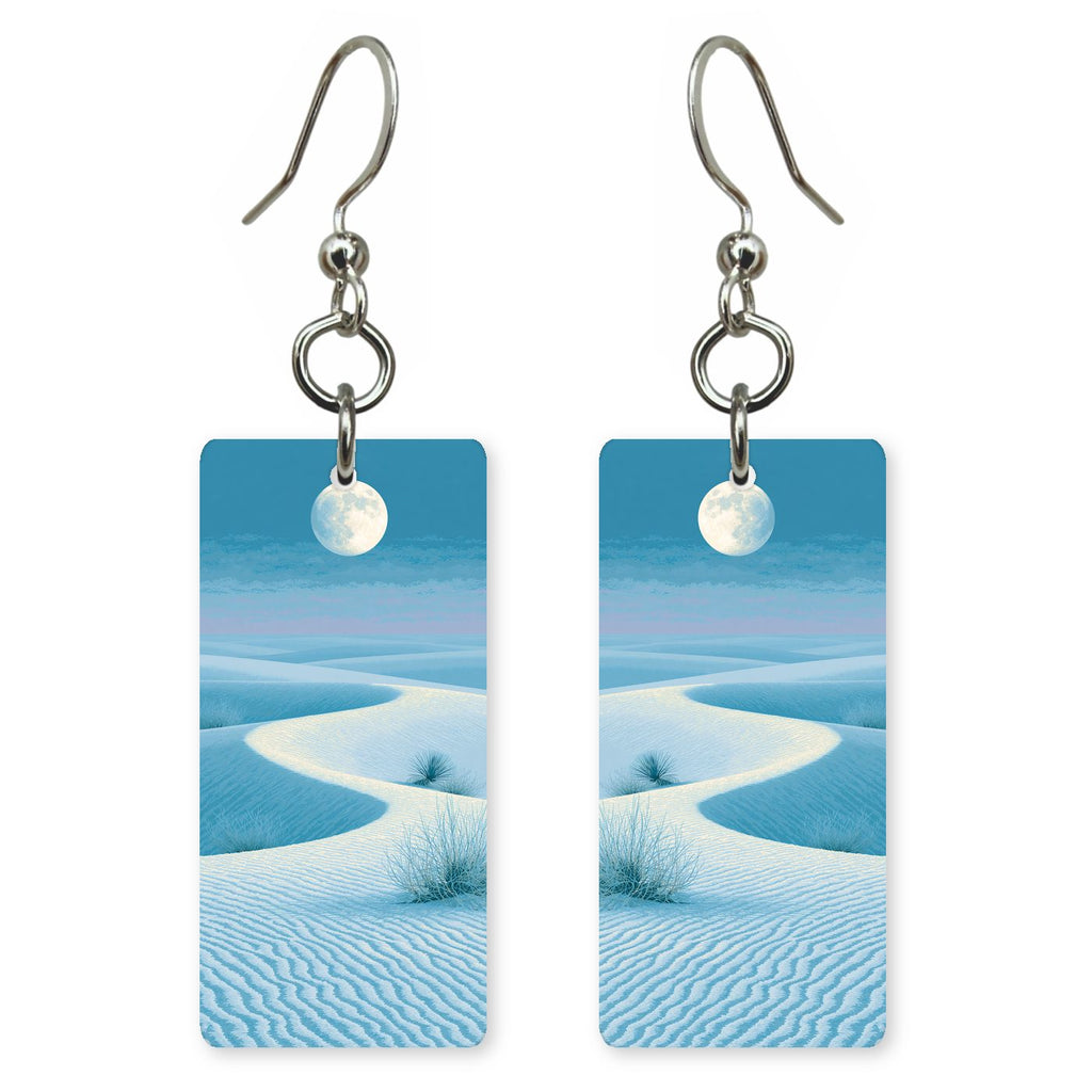 White Sands Dunes Full — She's Choosing earrings, shown as a pair