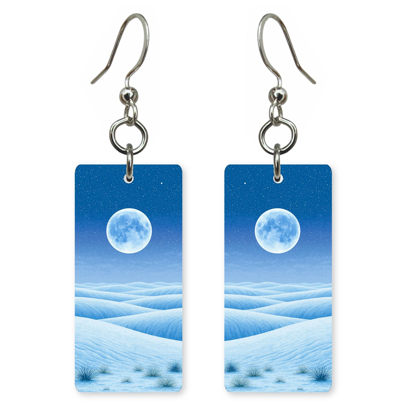 White Sands Dunes Full — She's Choosing earrings, shown as a pair