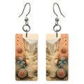 Bandelier Canyon Trail Ancient — She's Choosing earrings, shown as a pair