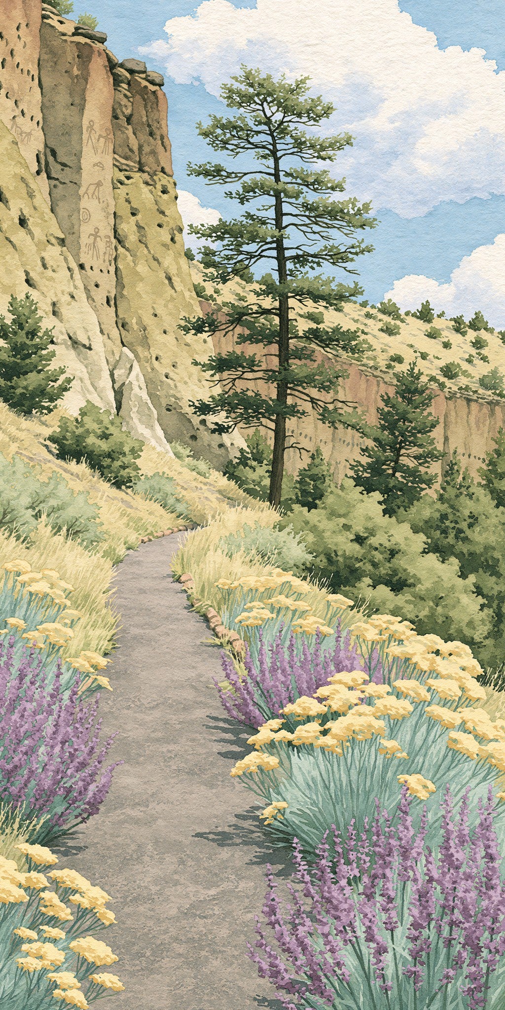 Bandelier Canyon Trail Ancient — full design art