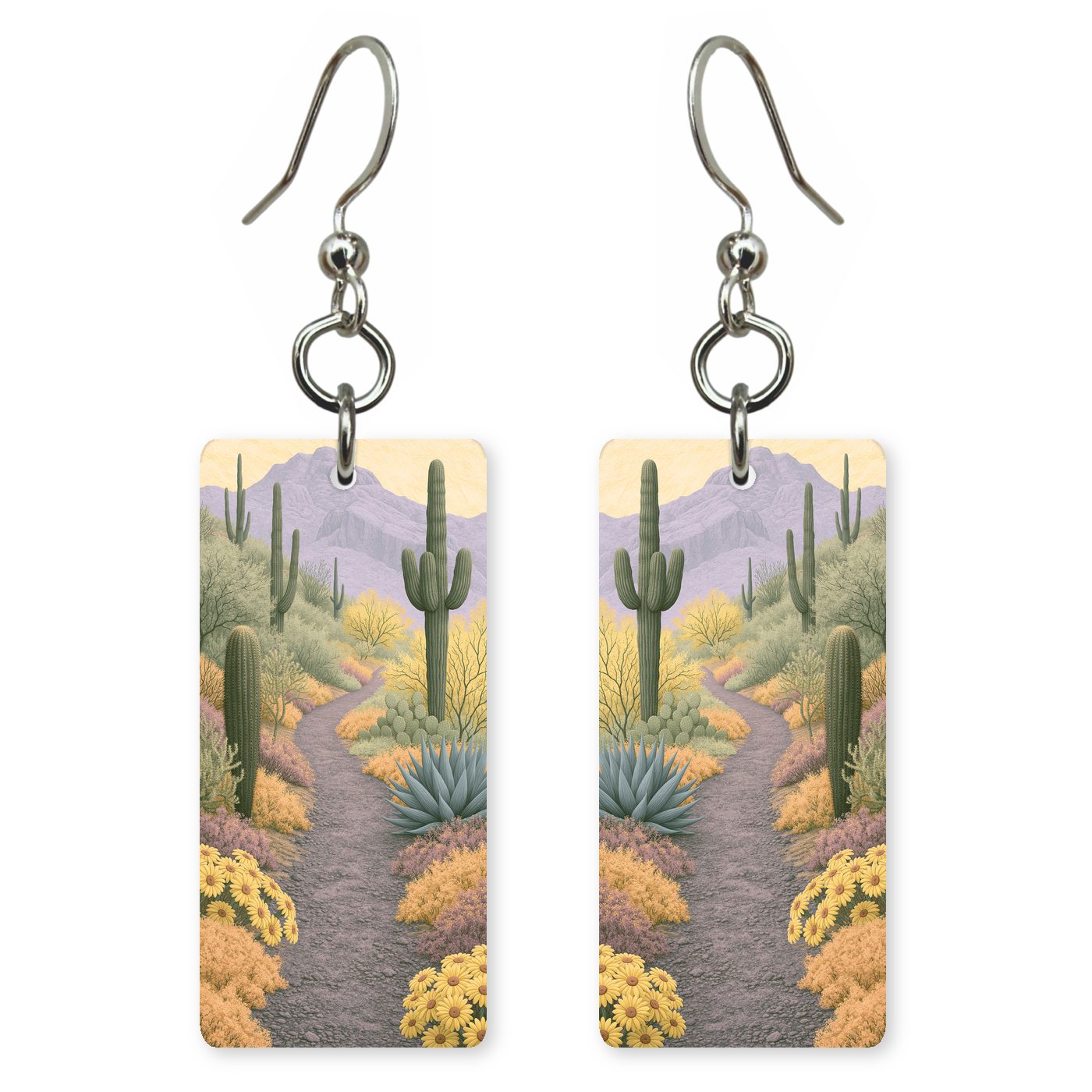 Camelback Mountain Hiking Trail — She's Choosing earrings, shown as a pair