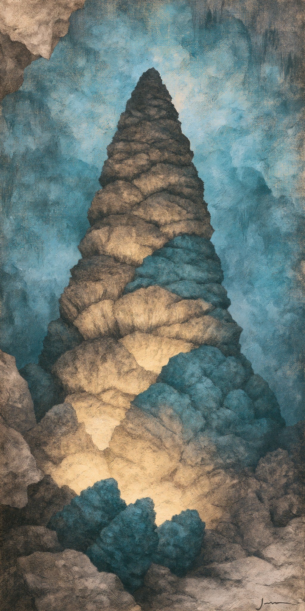 Carlsbad Caverns Glowing Formations — full design art