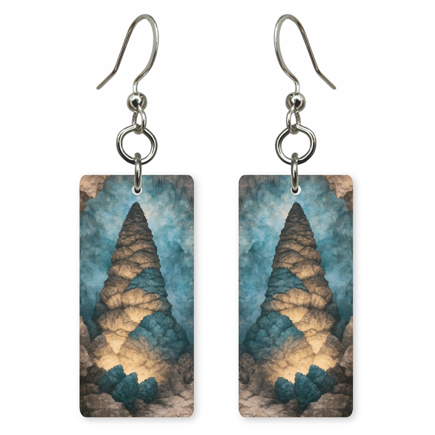 Carlsbad Caverns Glowing Formations — She's Choosing earrings, shown as a pair