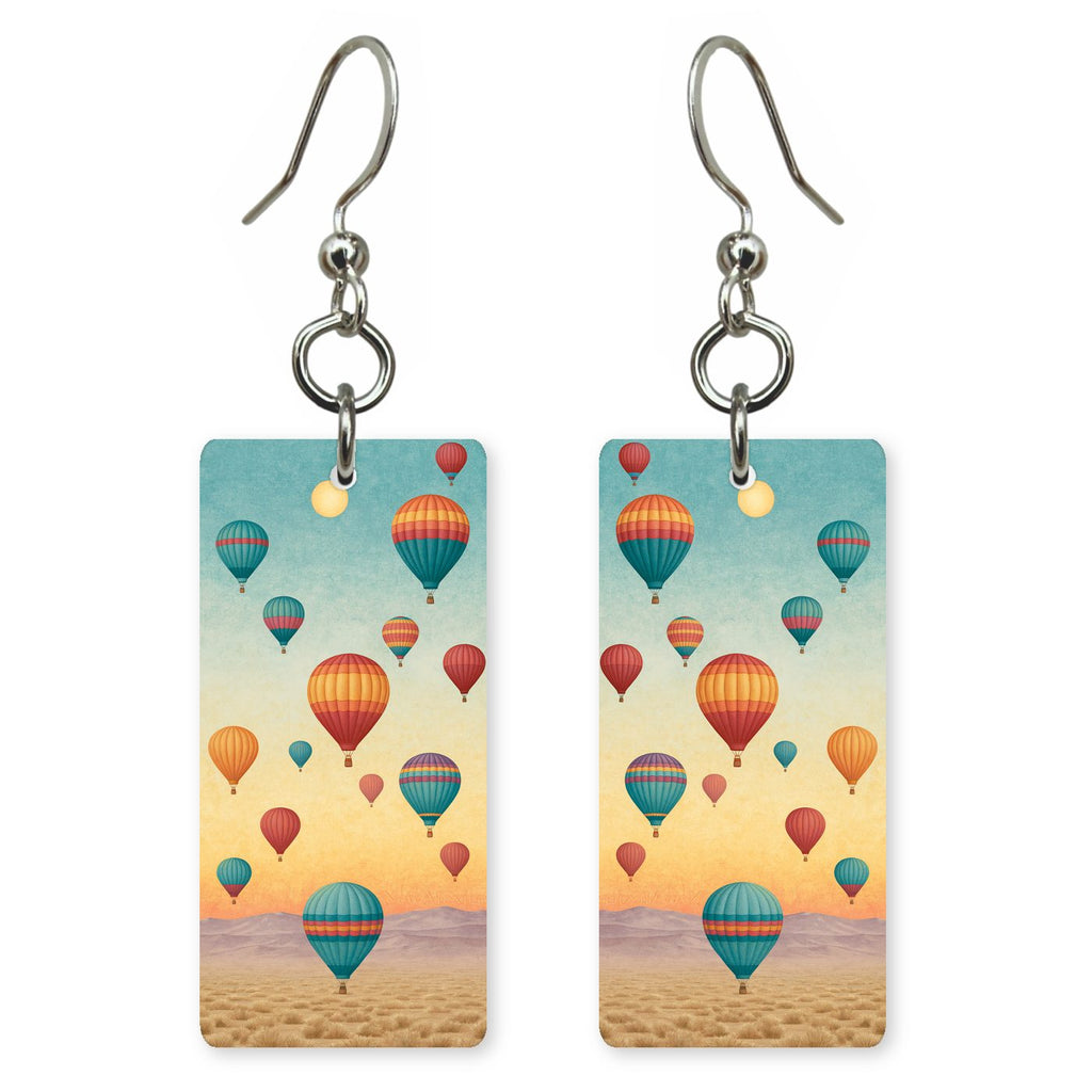 Balloon Fiesta — She's Choosing earrings, shown as a pair