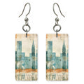 City Collage — She's Choosing earrings, shown as a pair