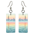 She's Choosing New York Earrings | Watercolor Skyline Sunset