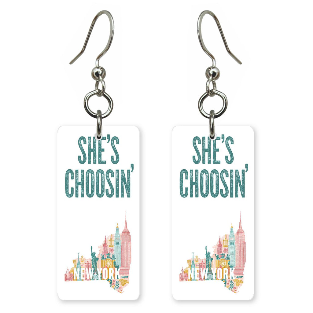 Pastel Icons — She's Choosing earrings, shown as a pair