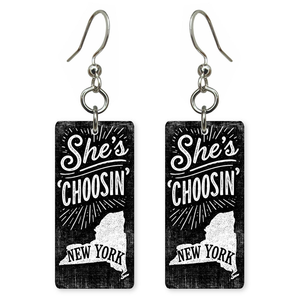 Chalkboard — She's Choosing earrings, shown as a pair