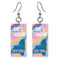 Groovy Waves — She's Choosing earrings, shown as a pair