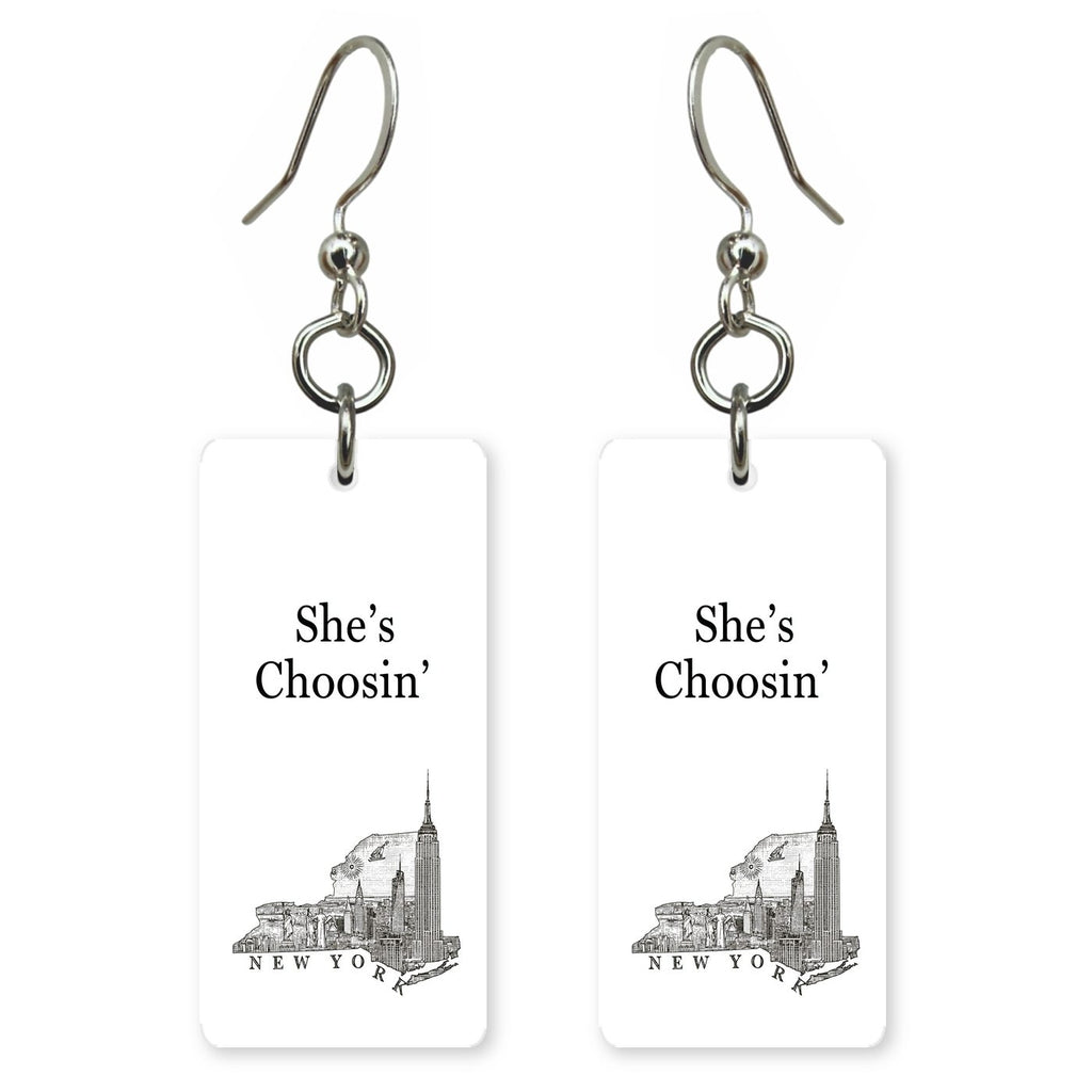 Pencil Skyline — She's Choosing earrings, shown as a pair