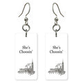 Pencil Skyline — She's Choosing earrings, shown as a pair