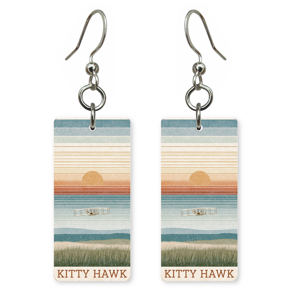 She's Choosing North Carolina Earrings | Kitty Hawk Sunset Flyer
