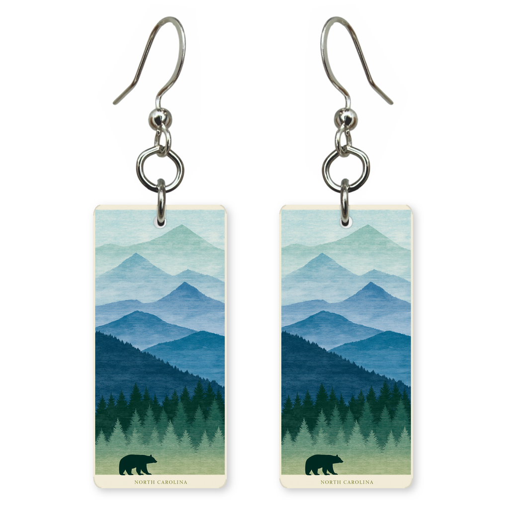 She's Choosing North Carolina Earrings | Blue Ridge Bear