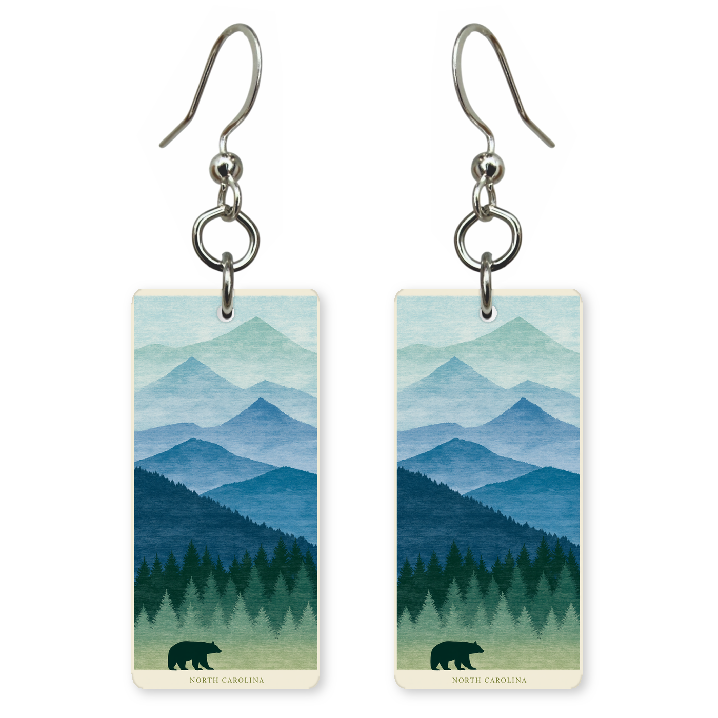 She's Choosing North Carolina Earrings | Blue Ridge Bear