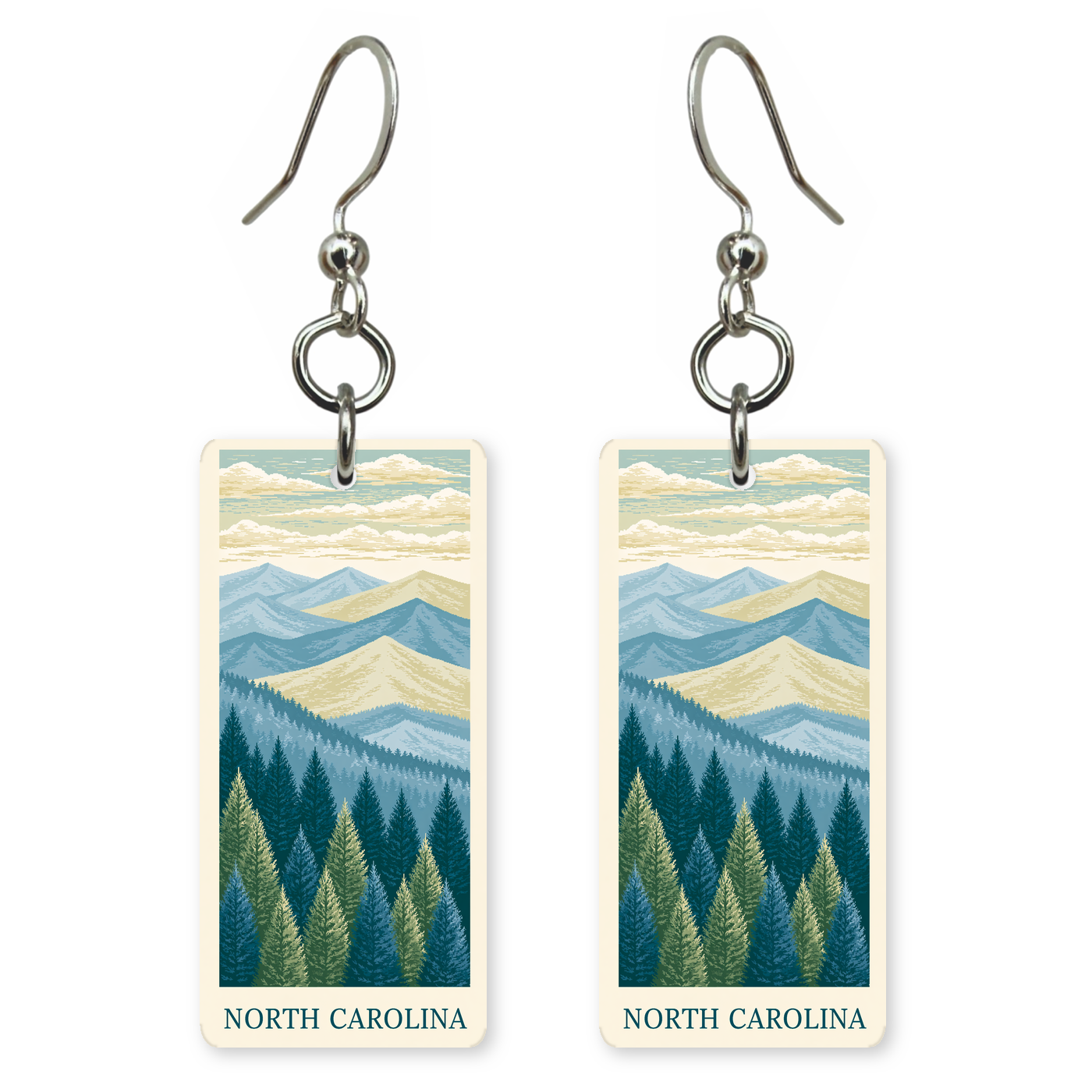 She's Choosing North Carolina Earrings | Blue Ridge Pines
