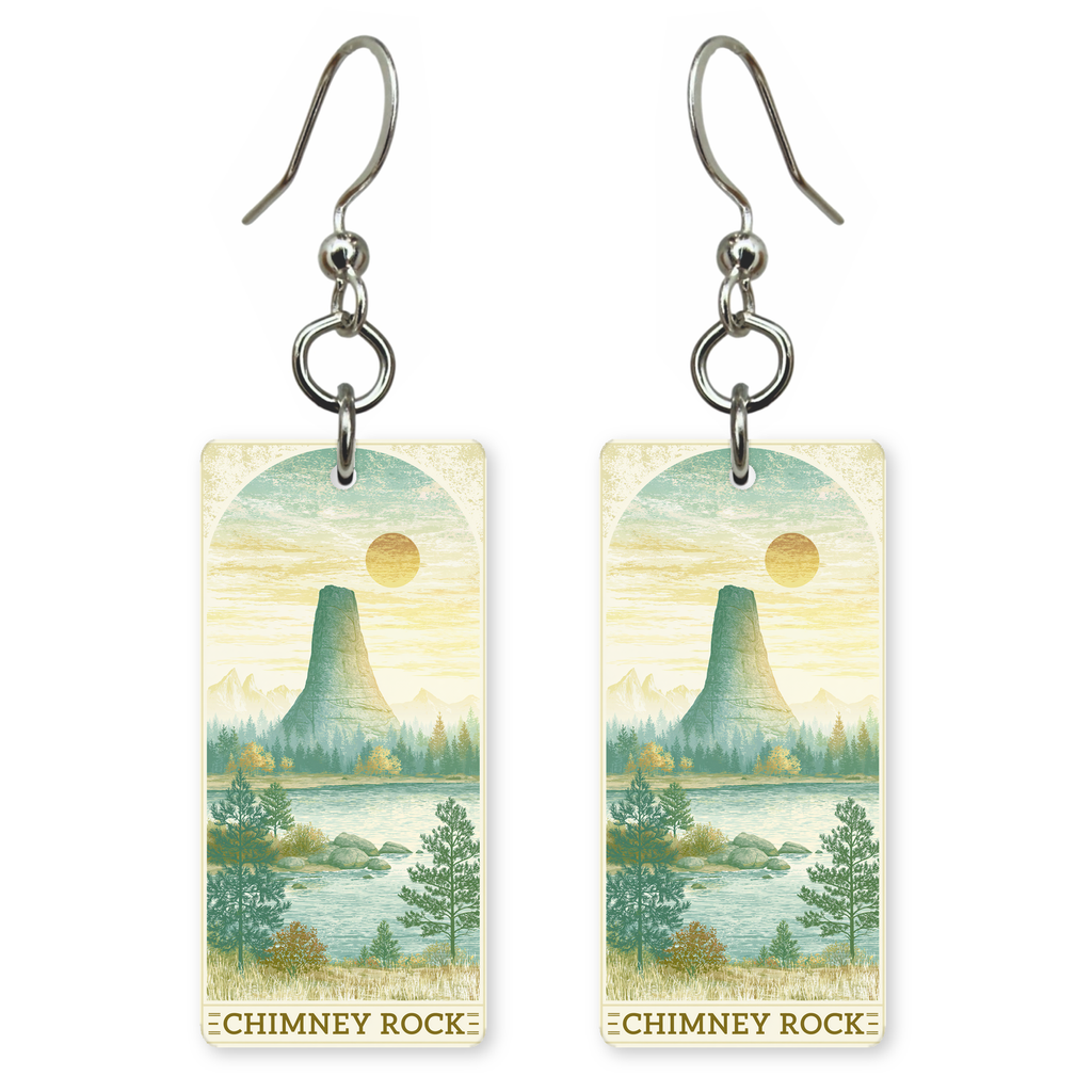 She's Choosing North Carolina Earrings | Chimney Rock Lake