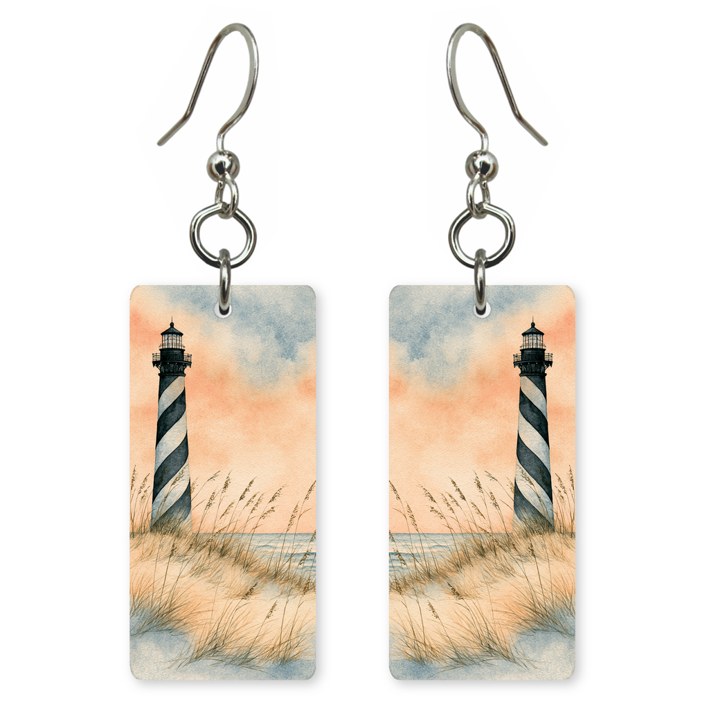 She's Choosing North Carolina Earrings | Hatteras Lighthouse Dunes