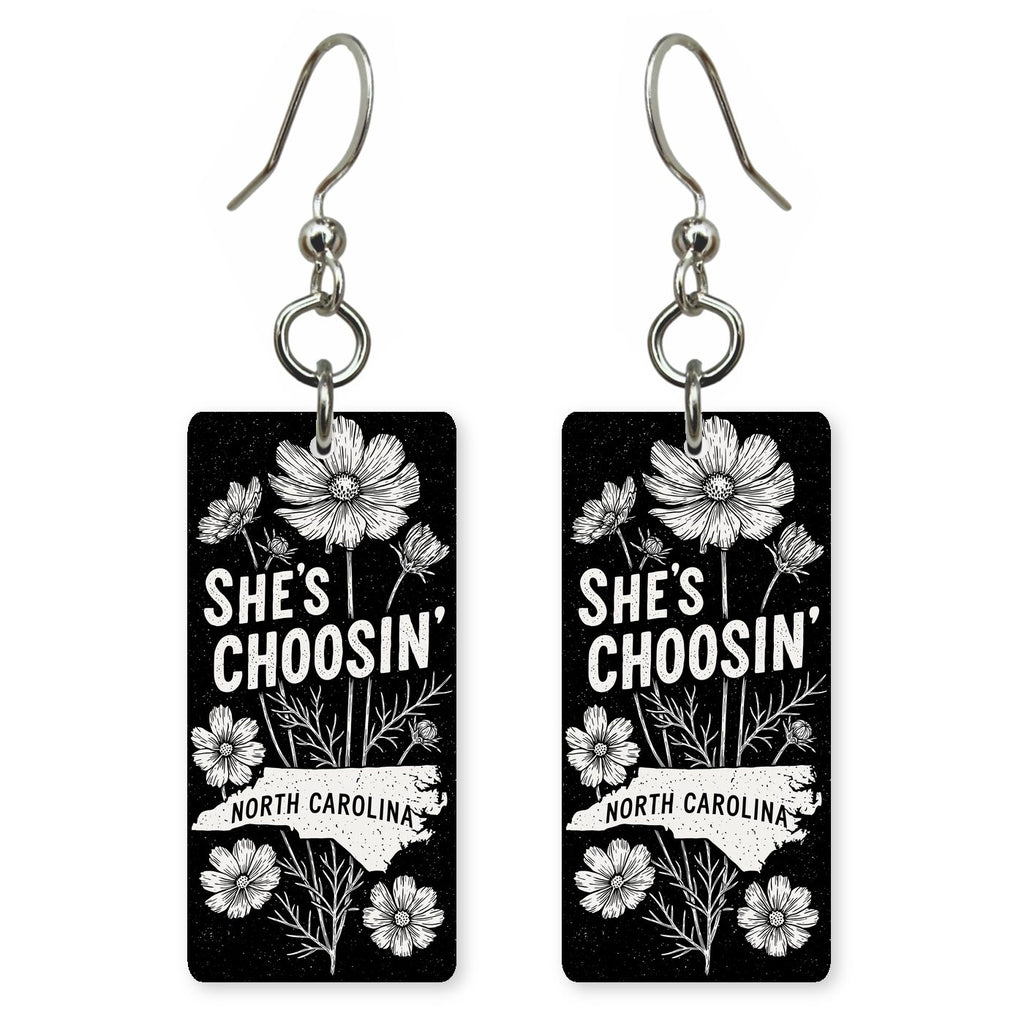 Chalk Wildflowers — She's Choosing earrings, shown as a pair