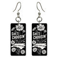 Chalk Wildflowers — She's Choosing earrings, shown as a pair