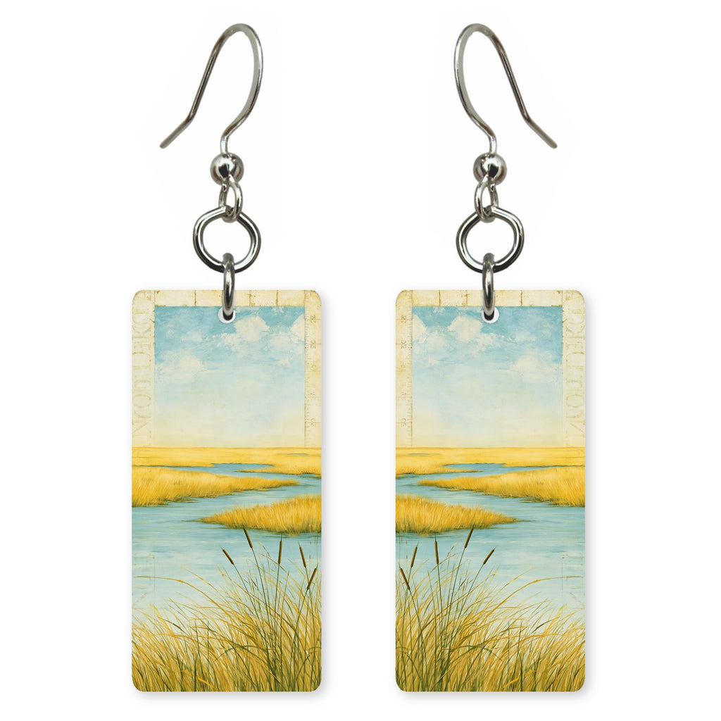 Prairie Marsh — She's Choosing earrings, shown as a pair