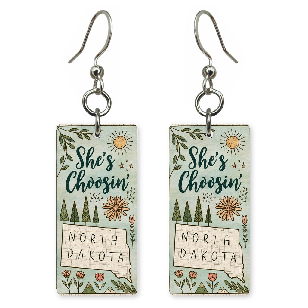 Prairie Poster — She's Choosing earrings, shown as a pair