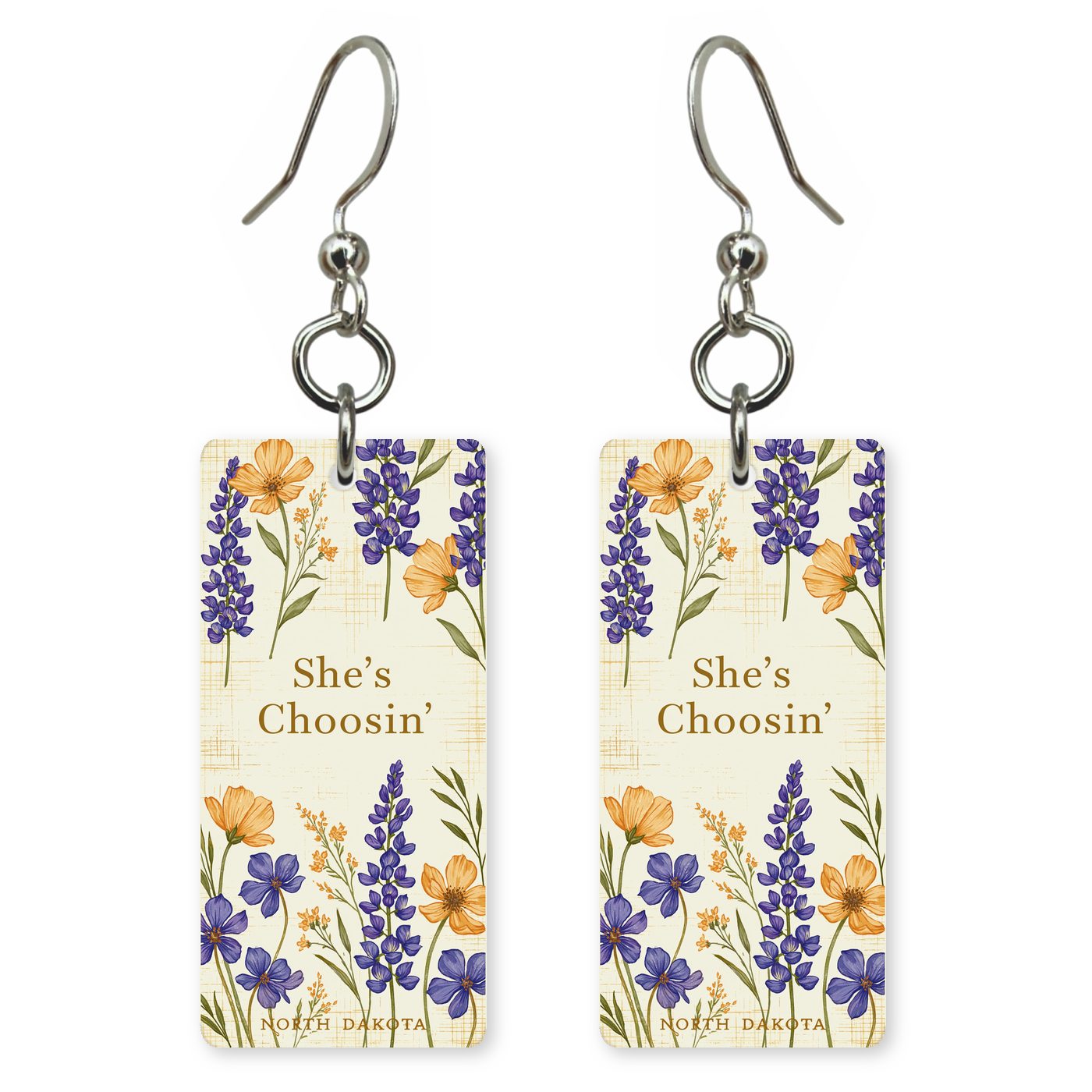 Prairie Florals — She's Choosing earrings, shown as a pair