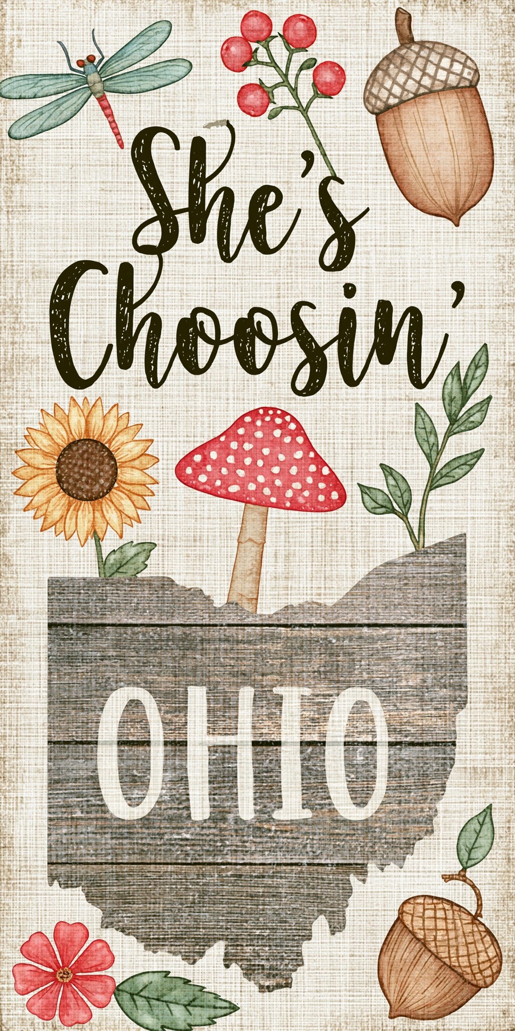 Mushroom Acorn — full design art