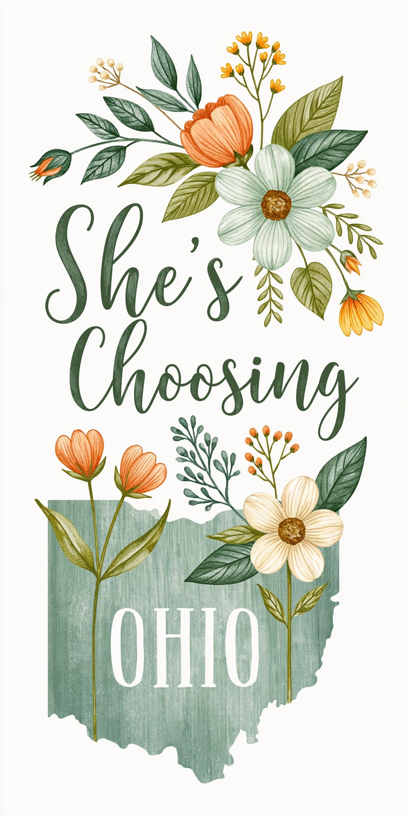 She's Choosing Ohio Earrings | Ohio Bloom Card | SC35B2