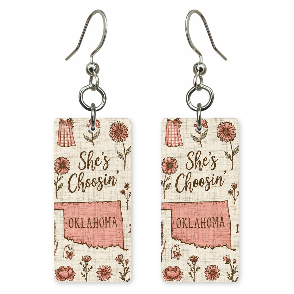 Floral Sampler — She's Choosing earrings, shown as a pair