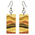 Painted Hills Banded Ochre — She's Choosing earrings, shown as a pair