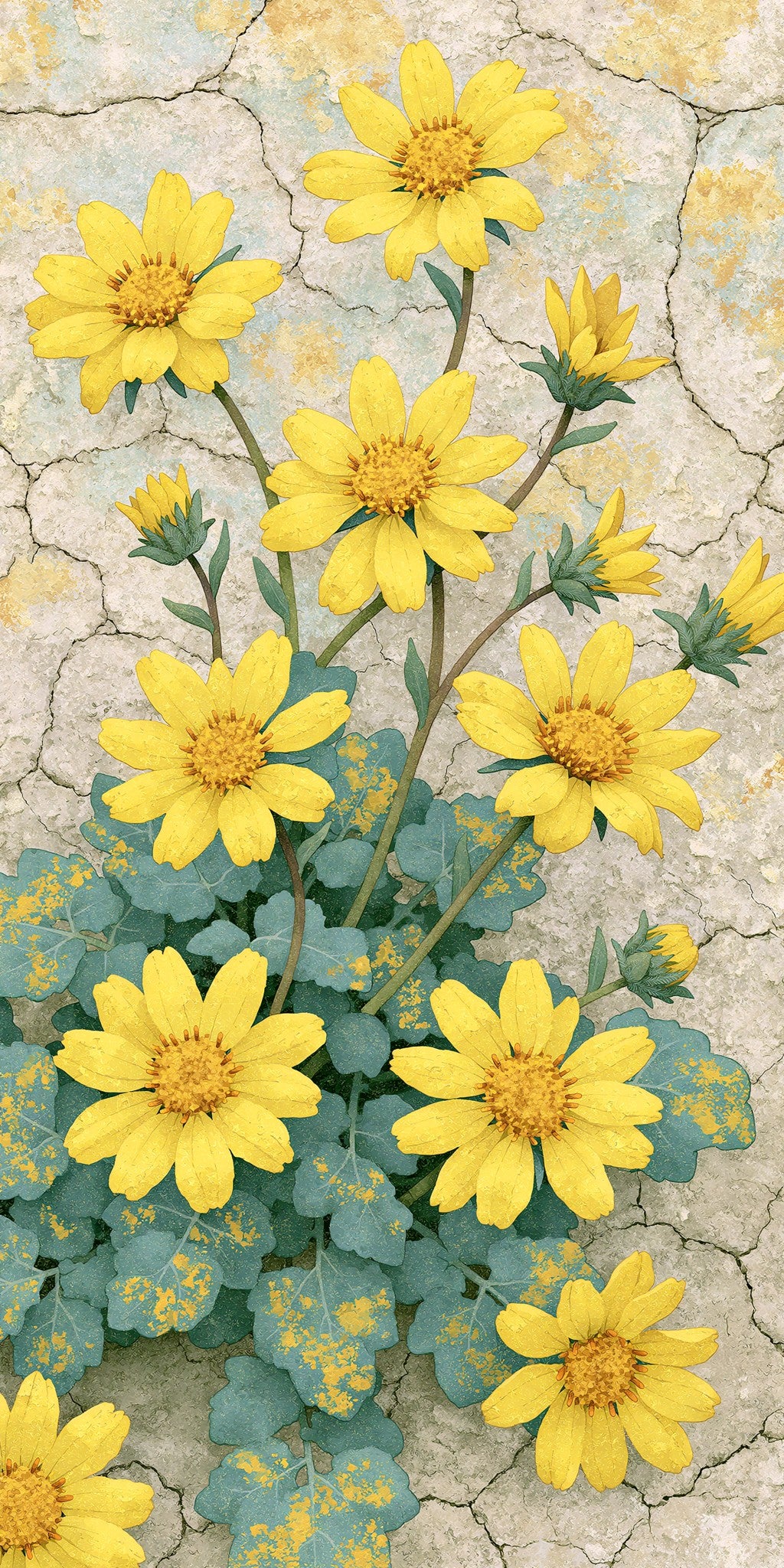 Painted Hills Wildflower Bitterroot — full design art