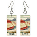 Painted Hills Text Bend — She's Choosing earrings, shown as a pair