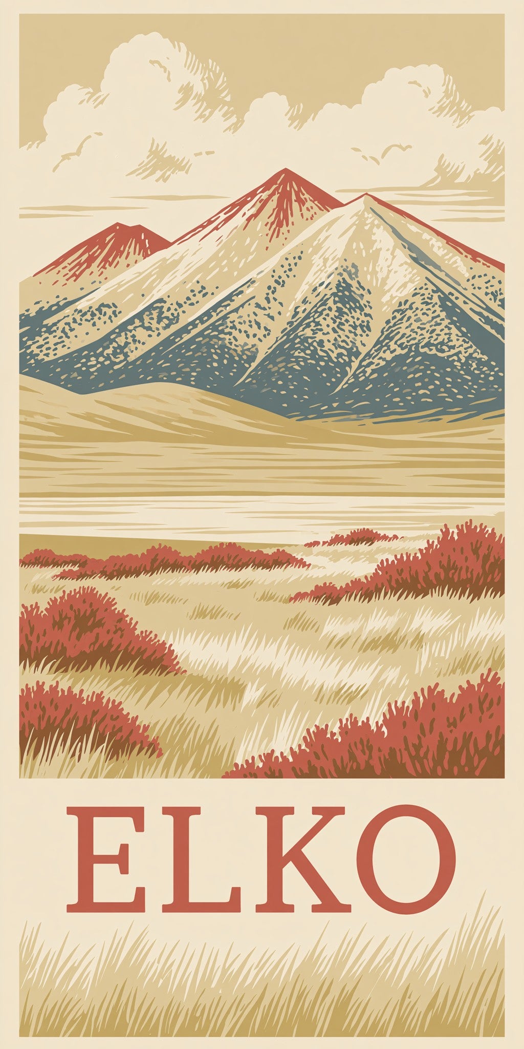 Ruby Mountains Text Elko — full design art