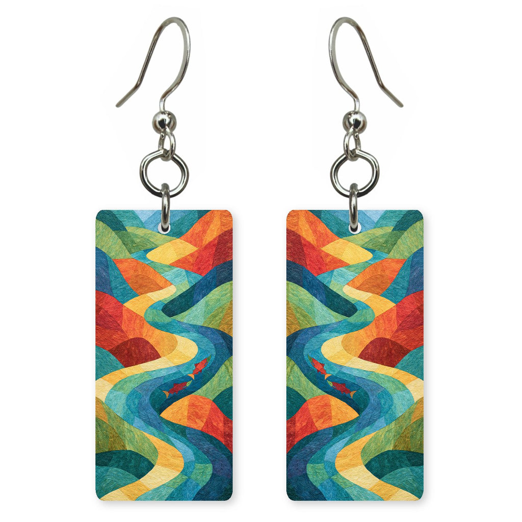 Columbia Flowing Liquid Light — She's Choosing earrings, shown as a pair