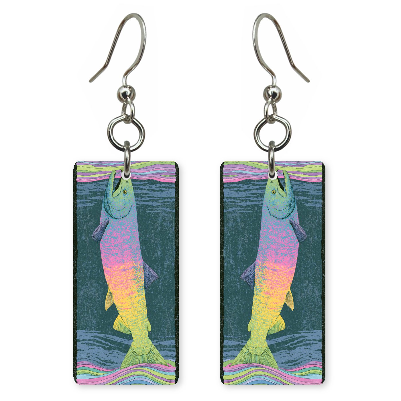 Columbia Flowing Liquid Light — She's Choosing earrings, shown as a pair