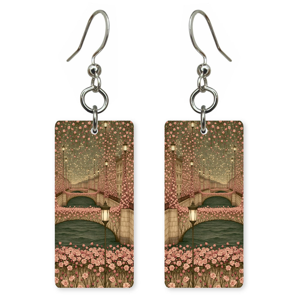 Bridges Grown From Living — She's Choosing earrings, shown as a pair