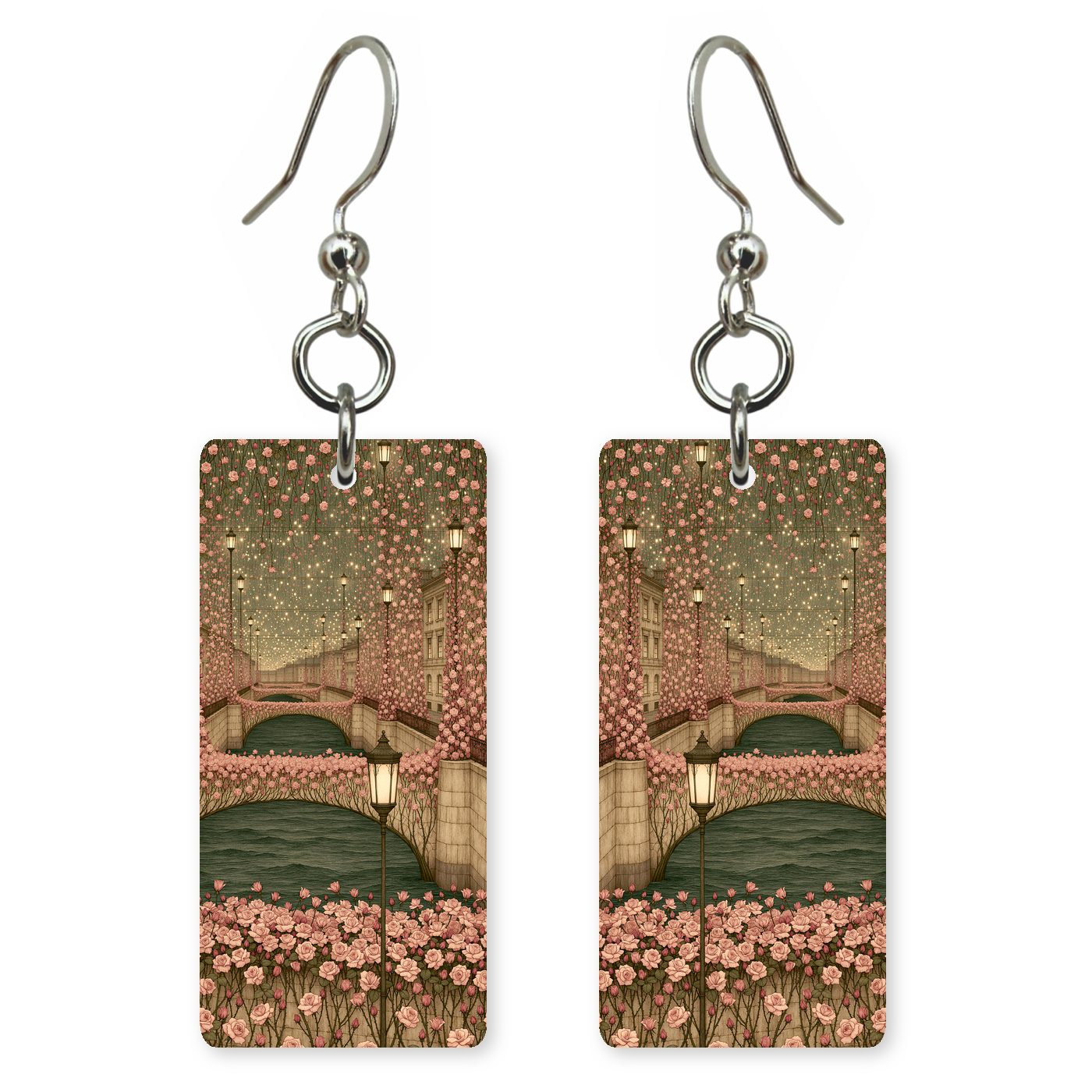 Bridges Grown From Living — She's Choosing earrings, shown as a pair