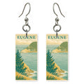 Cape Perpetua Text Eugene — She's Choosing earrings, shown as a pair