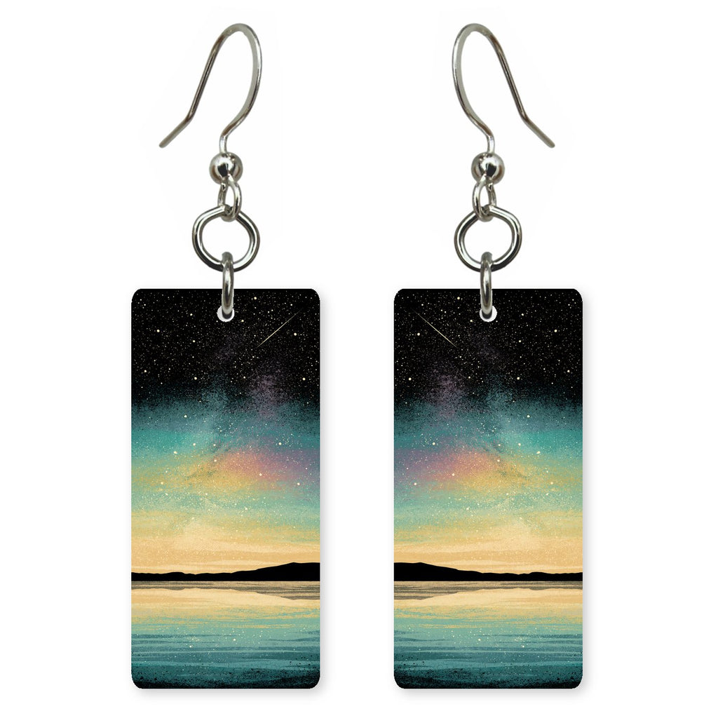 Crater Lake Milky Way — She's Choosing earrings, shown as a pair