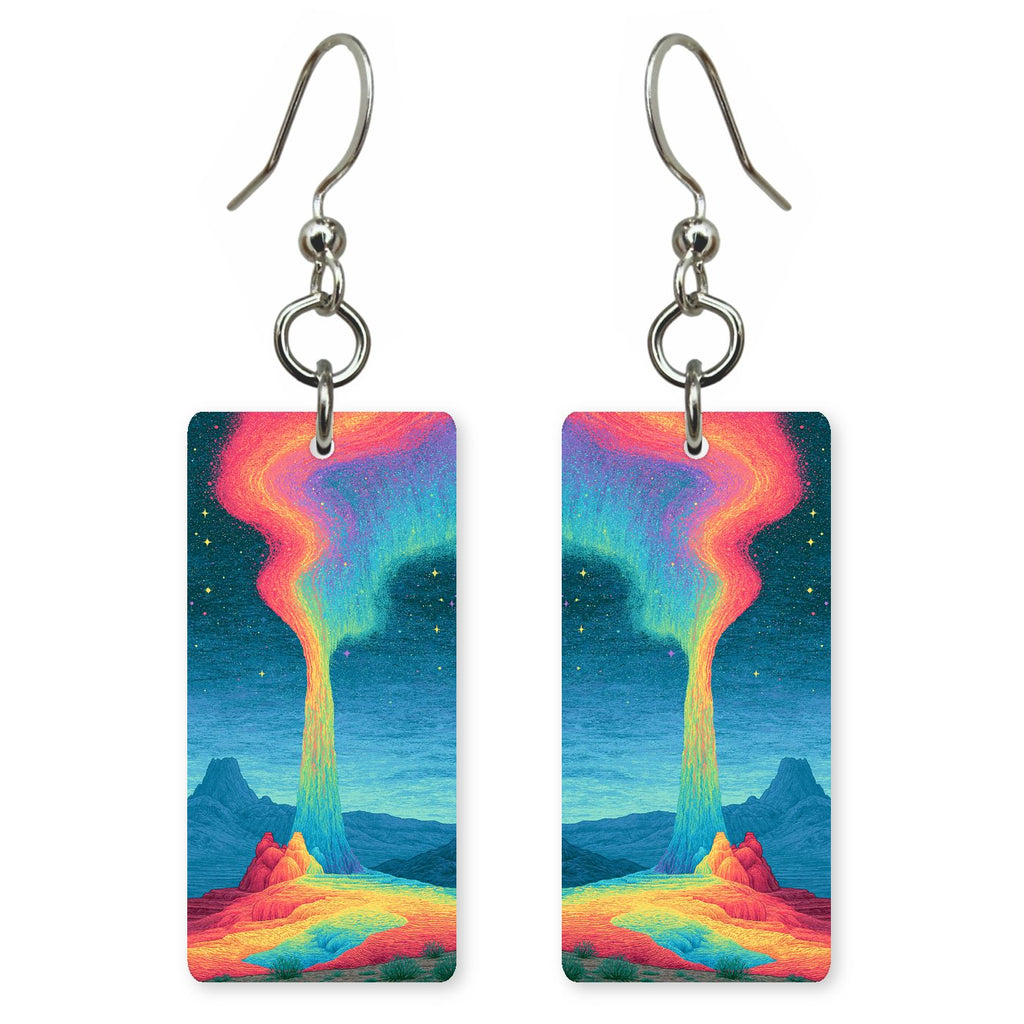 Fly Geyser As Portal — She's Choosing earrings, shown as a pair