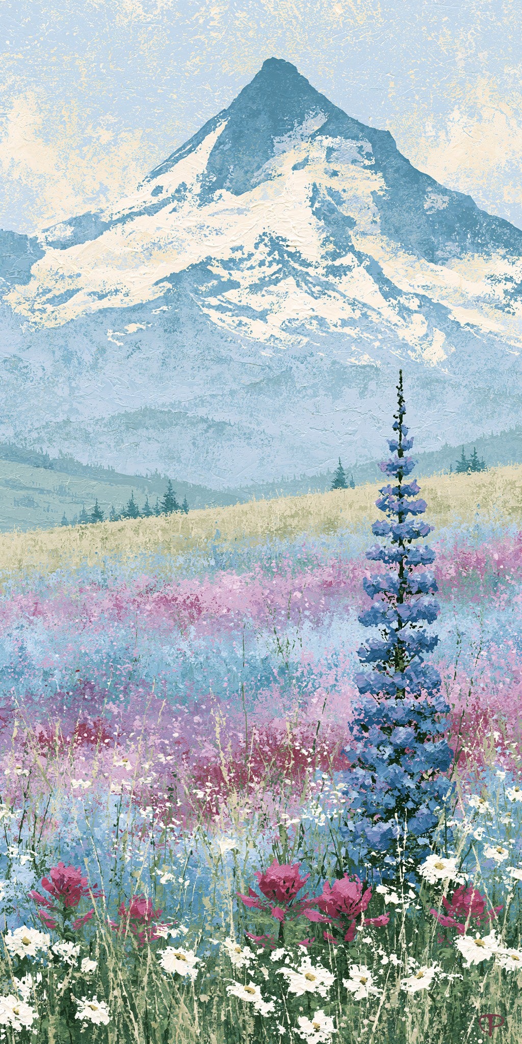 Mount Hood Wildflower Meadow — full design art