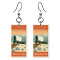 Oregon Trail Covered Wagon — She's Choosing earrings, shown as a pair
